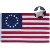 Betsy Ross 5x8 Feet Portable Durable Hanging Aluminum Flagpole Embroidered