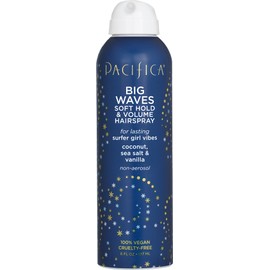 Pacifica Pacifica Beauty Big Waves Coconut, Vanilla & Sea Salt Hairspray, Controls Frizz & Adds Volume, Designed for Wavy Hair, Vegan & Cruelty-Free, 6 Fl Oz