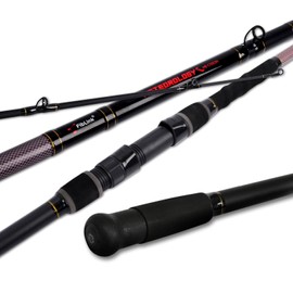 Fiblink Surf Fishing Rod 2 Piece/3 Piece Portable Travel Spinning Rod Saltwater Surf Rod (9'/10'/10'6"/12'/13'3") (Cast:3-Piece 15')