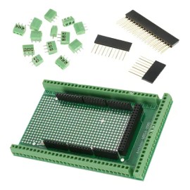 Practinet Arduino Mega 2560 Screw Shield Clemas Terminal PCB FR-4 Con Reset