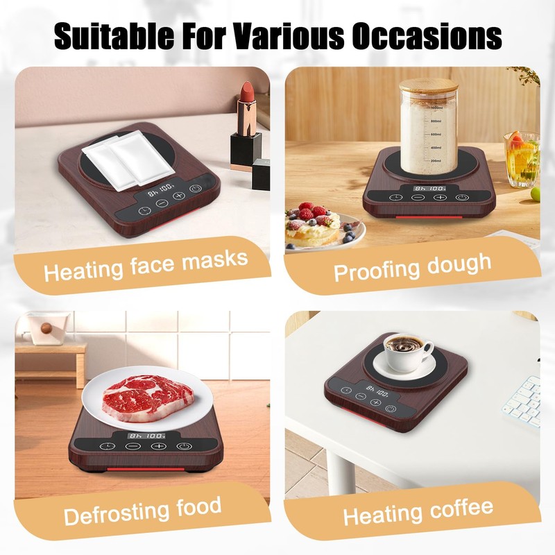 Sourdough Starter Warmer Mat, 12H Timer Warming Heating Pad, Precise
