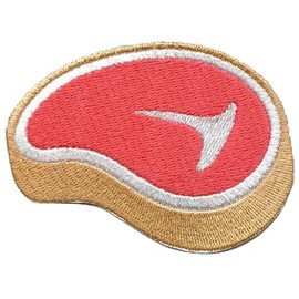 T-Bone Steak Food Embroidered Iron On Patch