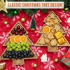 Christmas Tree 2-Tier Wood Serving Tray – Acacia Wooden Tiered