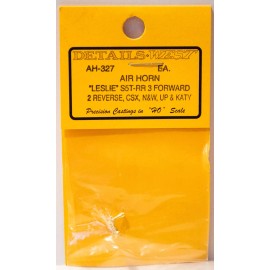 Details West HO #327 S5T-RR Air Horn "Leslie" 3 Bells Facing Forward, 2 Facing B