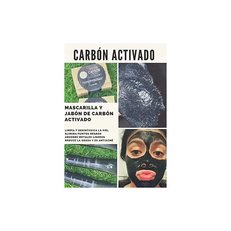 3 Kit Mascarilla & Jabón Carbón Activado / Puntos Negros