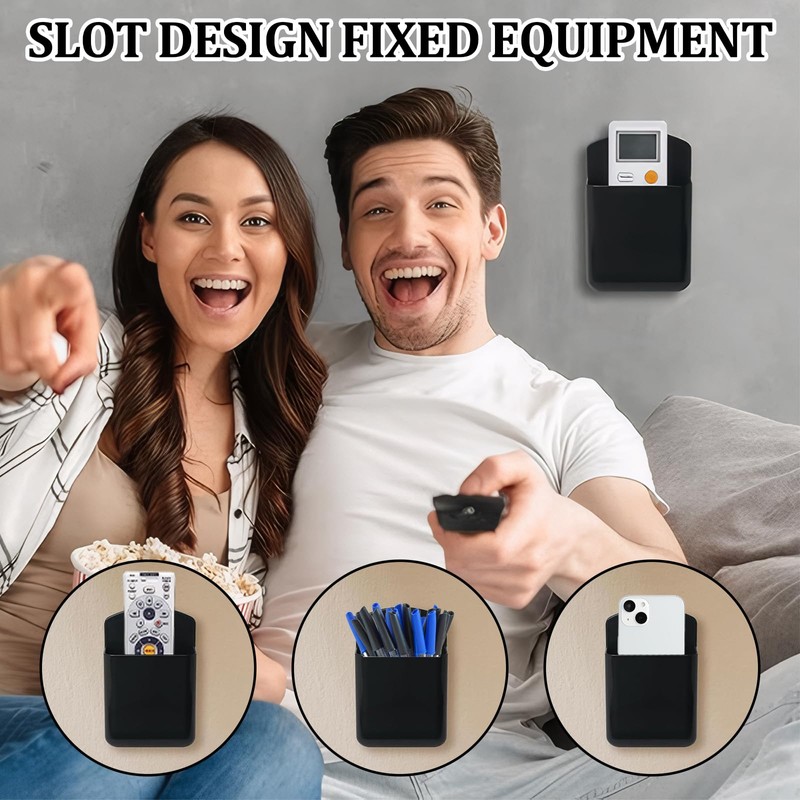 4 Pcs Remote Control Holder Wall Mount, Self Adhesive Wall