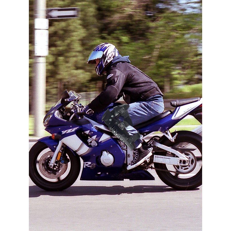 RIDBIKER Motorcycle Knee Shin Guards, Long Leg Protection Crash Proof