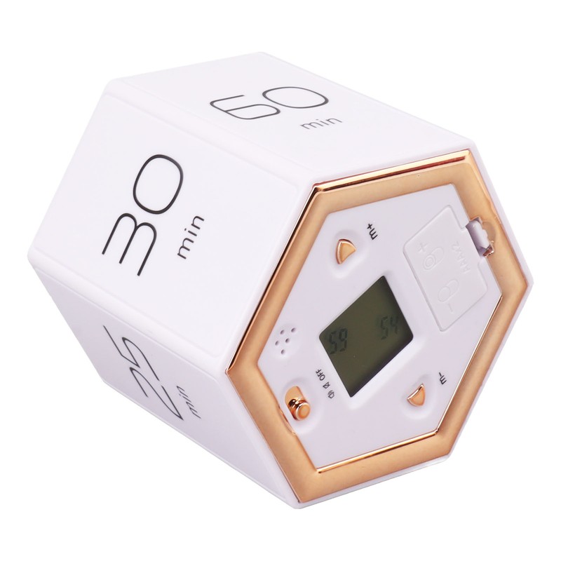 Hex Flip Timer with Mute Alarm Function Magnetic Time Management