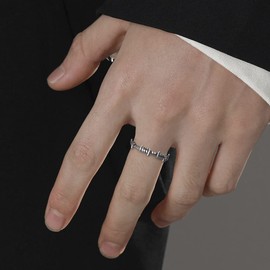 Cloyo Mens Stainless Steel Ring Twist Style Wedding Engagement Promise Eternity Ring Comfort Fit Size S