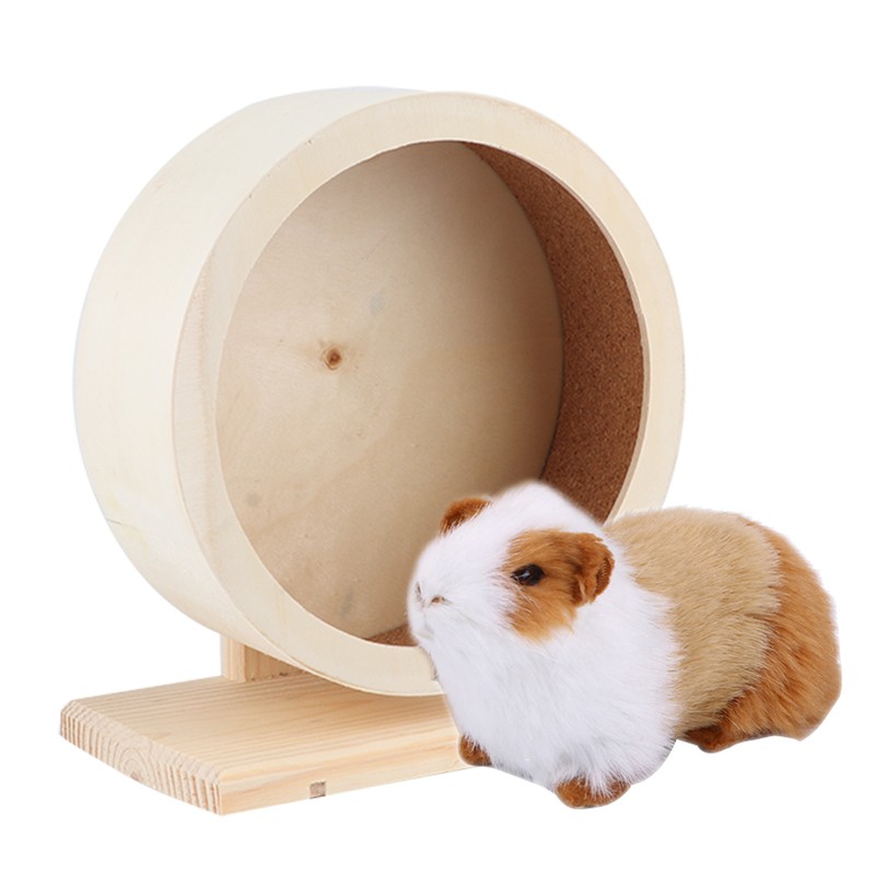 Hamster Small Pets Wooden House Funny Wheel Running Rest Nest