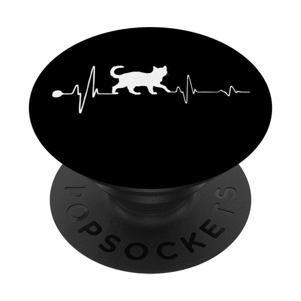 Bengal Cat Heartbeat Funny Kitten For Cats Lovers PopSockets mit