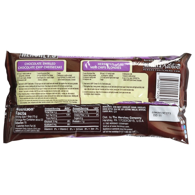 Hershey's Semi-Sweet Mini Baking Chips - 12 oz