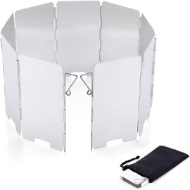 Windscreen, Large Windproof, Camping, Windshield, Foldable, Windshield, Windshield, Windshield, Outdoor, Extended Edition, Windshield, Camping, Galvanized Steel Plate, For Mountain Climbing, Barbecue, Camping, Cold Protection, Outdoor (9 Connected, 24.0 