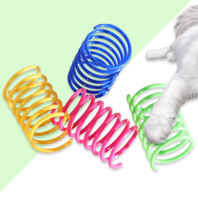 RSYHVG 24 Pcs Cats Spring Toys Colorful Spring Cat Toy
