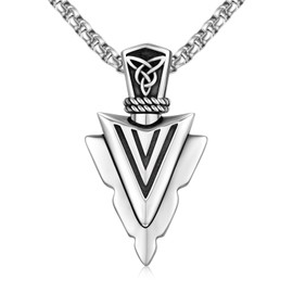 YYmqmq Celtic Arrowhead Cremation Jewelry Necklace for Ashes for Men Women 925 Sterling Silver Urn Arrow Necklace Keepsake Pendant for Human Ashes