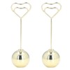 2Pcs Table Number Holder Heart Shaped Firm Stable Premium Metal