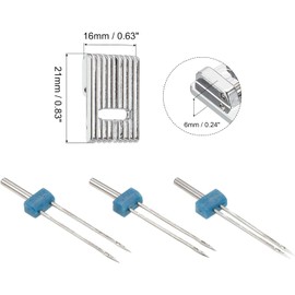 1 Set map Sewing Machine Twin Needle Double Stretch with 1Pcs Groove Pintuck Presser Foot for Household Sewing Machine Sewing Notions and Supplies