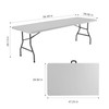 Elevon 8ft Plastic Folding Table Outdoor Indoor Heavy Duty Portable