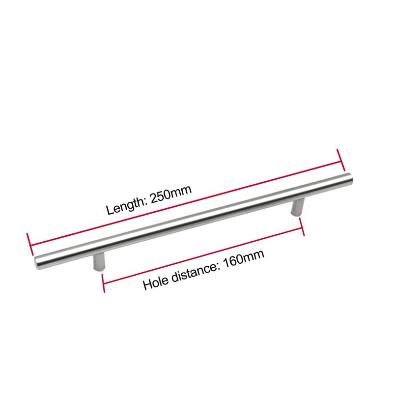 ANSIEDIO 6 Pack Cupboard Handles, Stainless Steel T Bar Kitchen