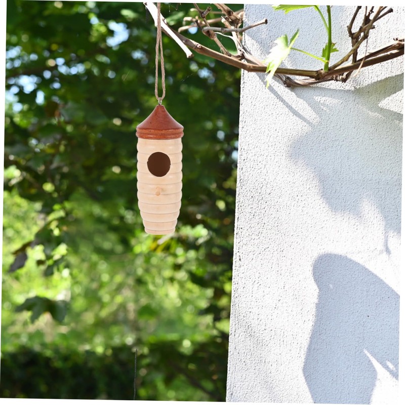 CIYODO Detailed Design Hummingbird House Bird Nest Outdoor Garden Swing