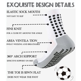 1 Set Soccer Grip Socks,Shin Guard Sleeves for Football Basketball for Men and Women Black/White One Size (Blue)