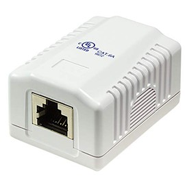 odedo CAT 6A 10Gigabit Wall Box Surface-Mounted Network Socket 1x RJ45 Shielded