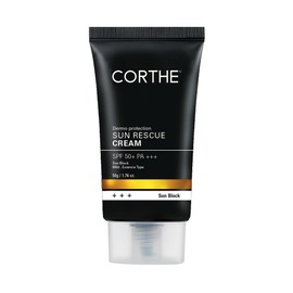 Corte Dermo Protection Organic Tea Sun Rescue Cream Essence Clear Glowing Skin 50g / 코르테 더모 프로텍션 유기자차 선 레스큐 크림 에센스 맑은 윤광피부 50g