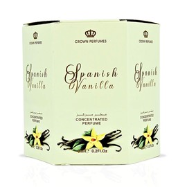 Al-Rehab Spanish Vanilla Perfume Oil CPO 6ML (0.2 OZ) Long Lasting, Sweet Vanilla Scent. (BOX OF 6)