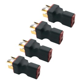 4Pcs No Wire RC Deans T Series Connector 1 Female to 2 Male T Plug in Series Power Connector Adapter for RC Quadcopter Multirotor