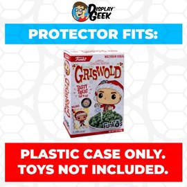 Display Geek, 1 x Plastic Pop Protector Compatible with Christmas Vacation Clark Griswold FunkO's Cereal Box, Kollector Protector
