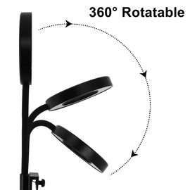 CAPASTEC Fish Tank Light, Aquarium Light, USB Small Aquarium Light, 360° Rotate Timer Aquarium Lamp, Black