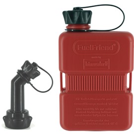 FuelFriend®-PLUS - jerrycan 1.0 liter + Outlet Pipe lockable - perfect for motorcycles, cars and more