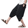 PRIJOUHE Men's Harem Capri Pants, Wide Leg Mens Capris, Summer