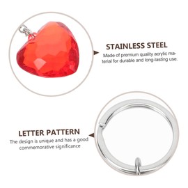 Abaodam Keychains Heart Shape Acrylic Keyring Set Stylish Keyholder for Car and Wallet Accessories