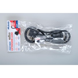 SAS Electrical 240V 10Amp Piggy Back Extension Lead, Black, 1 Meter Length