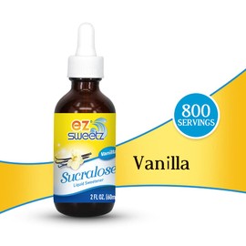 EZ-Sweetz Flavored Sucralose Drops | Vanilla Flavor | 2.0 oz Bottle (800 Servings), 2-Pack