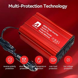 Dawnice 300W Power Inverter DC 12V to 110V AC Car Inverter with 4.2A Dual USB Car Adapter