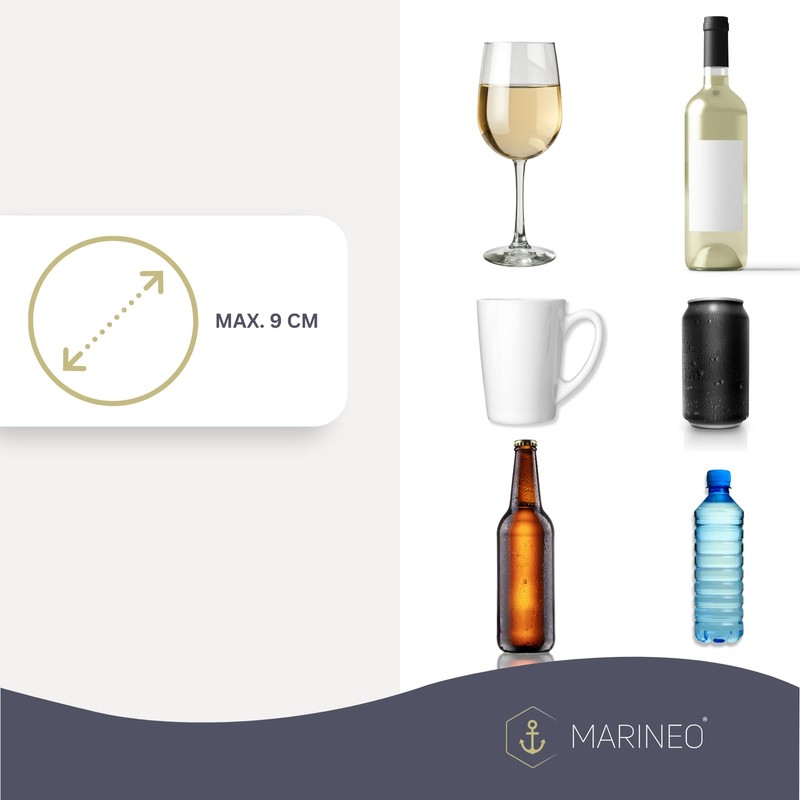 MARINEO Beach Chair, Drink Holder, Bottle Holder, Cup Holder for