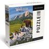 Whitefish, Montana, Painterly, Bear and Cubs (1000 Piece Puzzle, Challenging