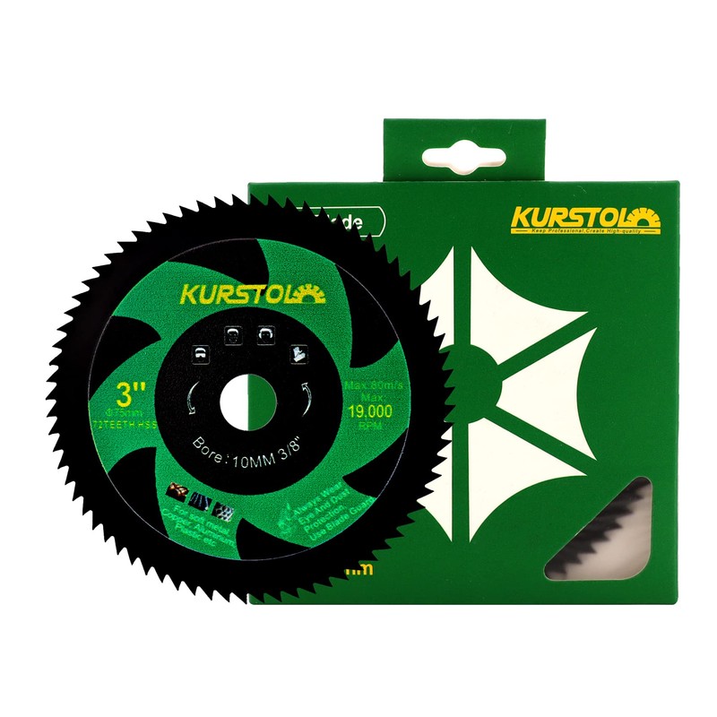 KURSTOL 72T HSS Cutting Disc - 2pcs 75mm Cutting Wheel