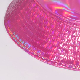 MILAKOO Rosy Rain Cap Leather Bucket Hat for Women Waterproof Headwear Festival Hat Theme Party Cap