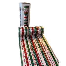 JP Ribbons Set #2-16 Rolls 3/8" Beautiful Satin Christmas Ribbons for Gift Wrapping- 48 Yar