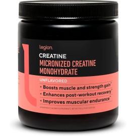 LEGION Creatine Monohydrate – Micronized Pure Powder Muscle, Strength & Recovery