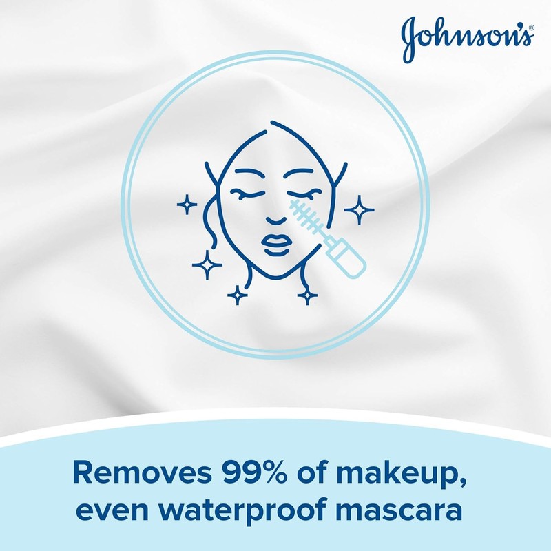 Johnson's Johnson's Face Care Makeup Moisturising Wipes, Pack of 25