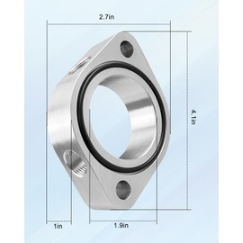 HUQUZN Thermostat Housing Spacer Fit for Brodix HV Series Intake Chevy SBC/BBC V8 Engine, Aluminum Water Neck Spacer with Sealing Ring