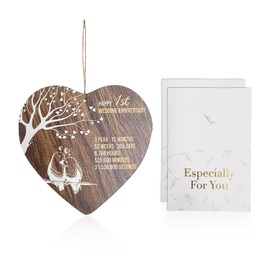 WUFGWBD 1 Heart-Shaped Hanging Tag And 2 Cards, Wooden Crafts, Home Decoration Pendants, Couple Gifts, Gift Cards, Blessing Cards