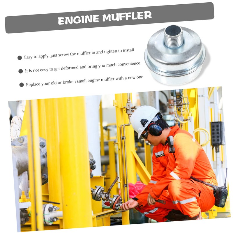 FUNOMOCYA Lawn Equipment Muffler Generator Muffler 1/2 Thread Small Engine