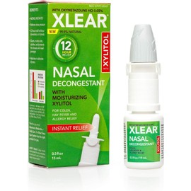 Xlear 12-Hour Saline Nasal Decongestant Spray with Xylitol 0.5 fl oz (Pack of 1)