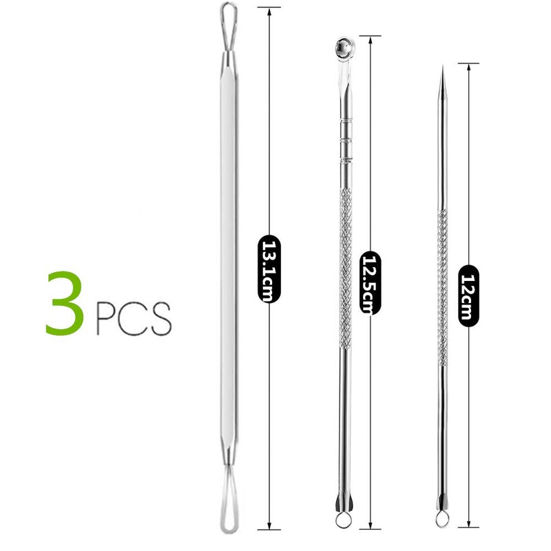 LIKENNY Acne Needle Kit 3 Piece Set Black Head Removal