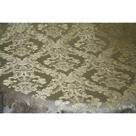 Damask Upholstery and Drapery, Jacquard Fabric Sold by The Yard (Sage)